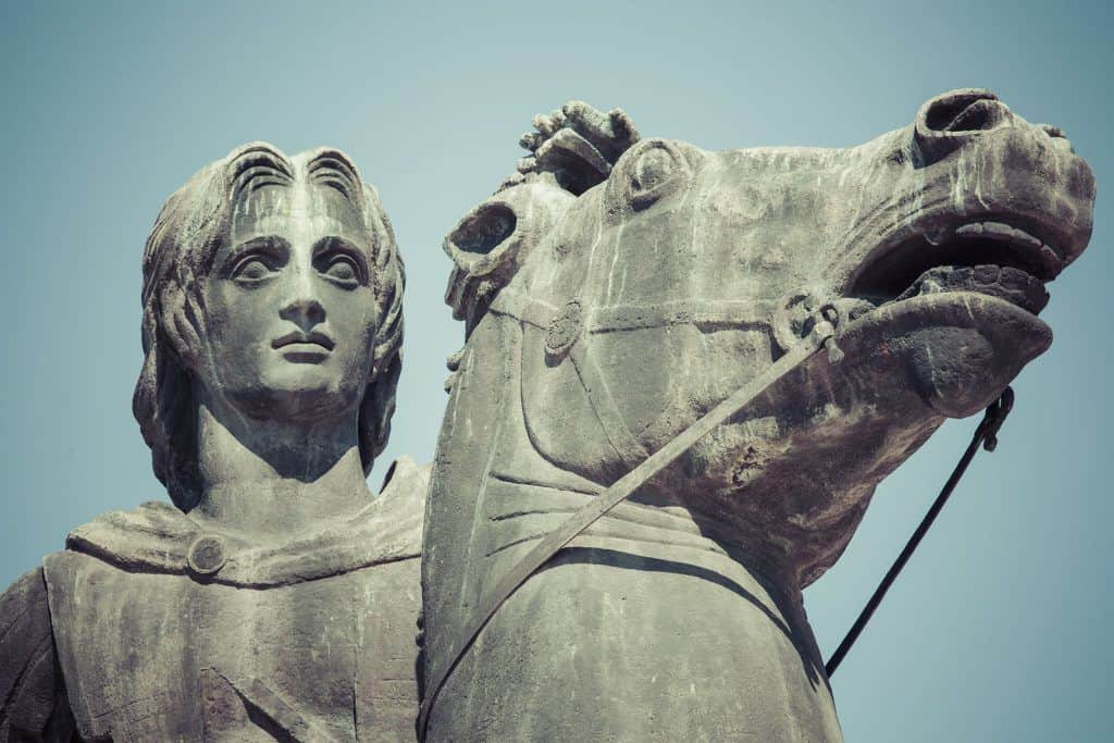 Estatua de Alejandro Magno en Tesalónica, Macedonia, Grecia