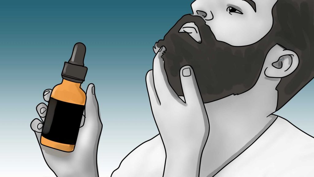 use aceite de barba y acondicionador para suavizar su barba