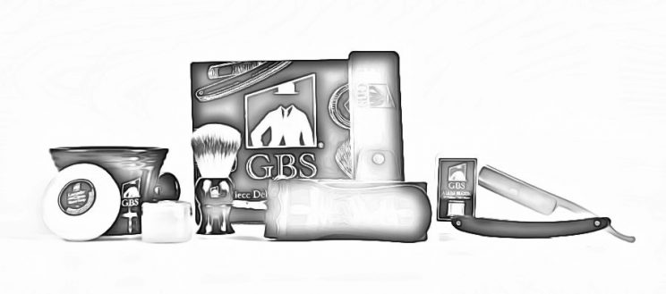 Kit de afeitado de lujo negro G.B.S